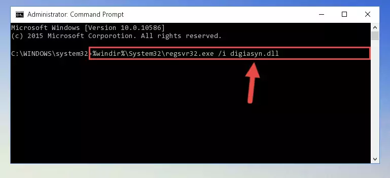 Reregistering the Digiasyn.dll file in the system (for 64 Bit)