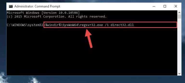 Deleting the Direct32.dll file's problematic registry in the Windows Registry Editor