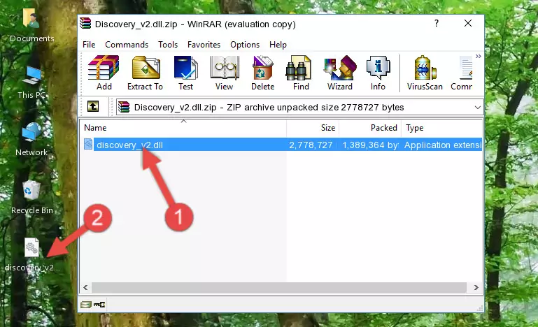 Copying the Discovery_v2.dll file into the software's file folder