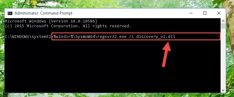 Deleting the damaged registry of the Discovery_v2.dll