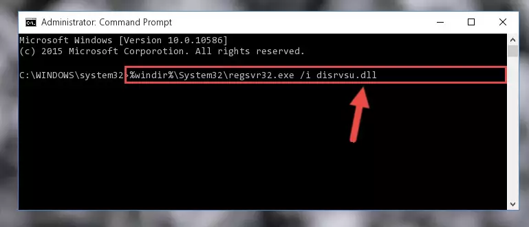 Reregistering the Disrvsu.dll file in the system (for 64 Bit)