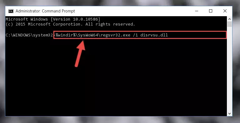 Deleting the Disrvsu.dll file's problematic registry in the Windows Registry Editor