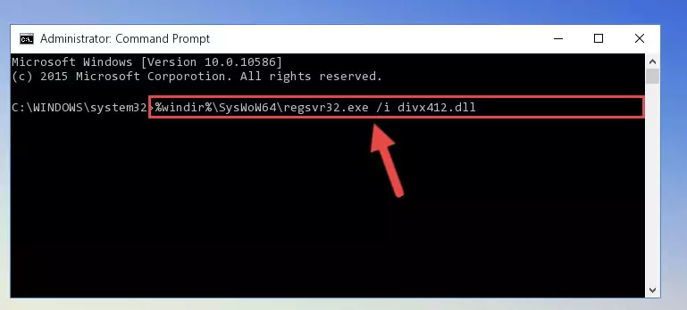 Uninstalling the Divx412.dll file's broken registry from the Registry Editor (for 64 Bit)