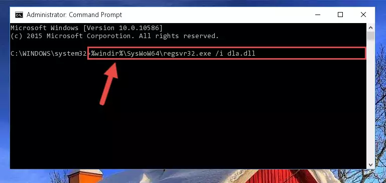 Uninstalling the broken registry of the Dla.dll file from the Windows Registry Editor (for 64 Bit)