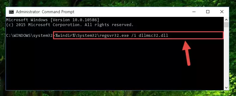 Deleting the damaged registry of the Dllmsc32.dll