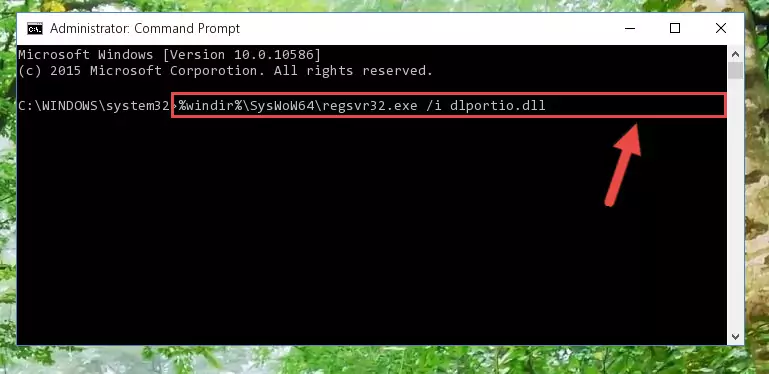 Uninstalling the damaged Dlportio.dll file's registry from the system (for 64 Bit)