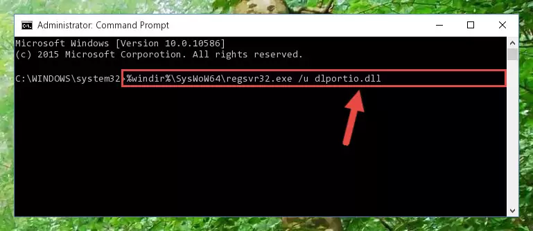 Reregistering the Dlportio.dll file in the system (for 64 Bit)