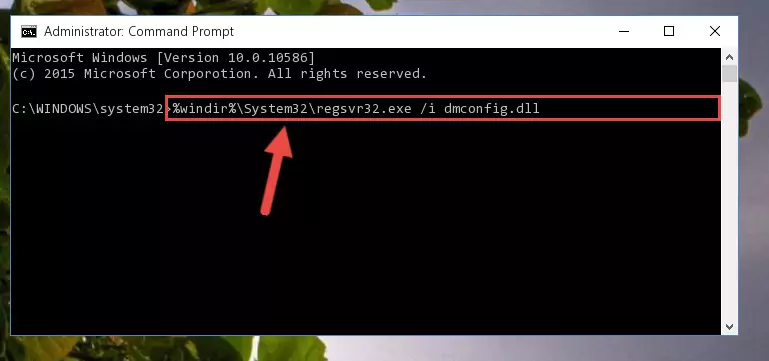 Cleaning the problematic registry of the Dmconfig.dll library from the Windows Registry Editor