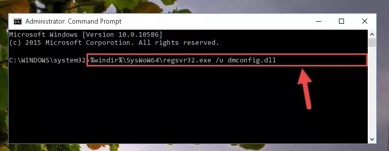 Reregistering the Dmconfig.dll library in the system (for 64 Bit)