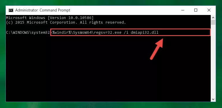 Deleting the Dmiapi32.dll file's problematic registry in the Windows Registry Editor
