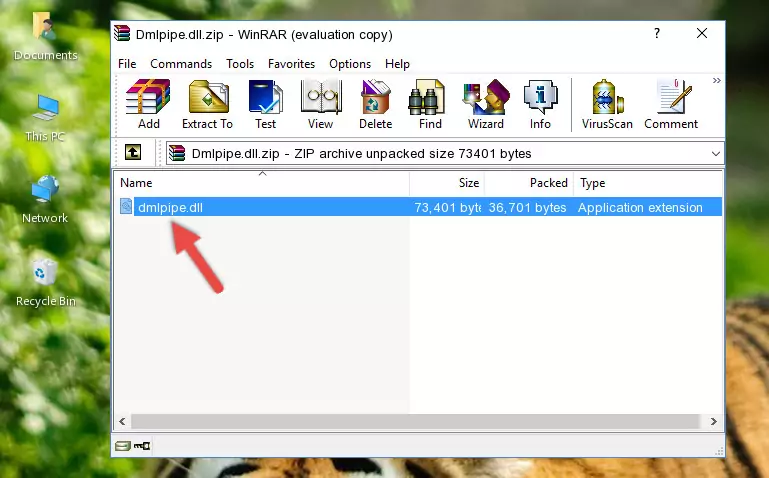 Copying the Dmlpipe.dll file into the software's file folder