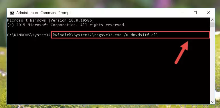 Extracting the Dmvdsitf.dll file from the .zip file