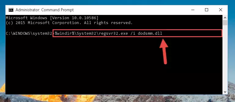 Deleting the Dodsmm.dll file's problematic registry in the Windows Registry Editor