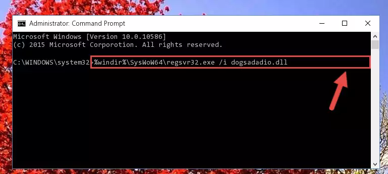 Cleaning the problematic registry of the Dogsadadio.dll library from the Windows Registry Editor