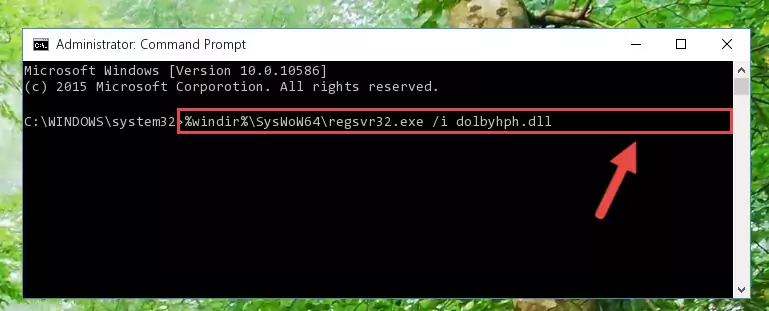 Uninstalling the damaged Dolbyhph.dll library's registry from the system (for 64 Bit)