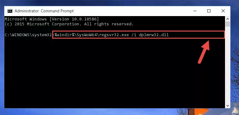 Deleting the Dplmrw32.dll library's problematic registry in the Windows Registry Editor