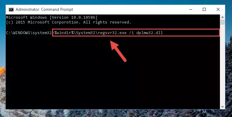 Cleaning the problematic registry of the Dplmw32.dll library from the Windows Registry Editor