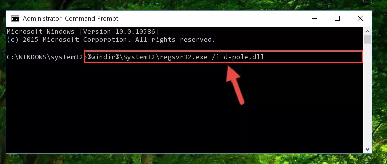Deleting the D-pole.dll file's problematic registry in the Windows Registry Editor