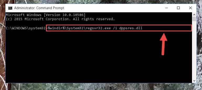 Reregistering the Dppsres.dll library in the system (for 64 Bit)