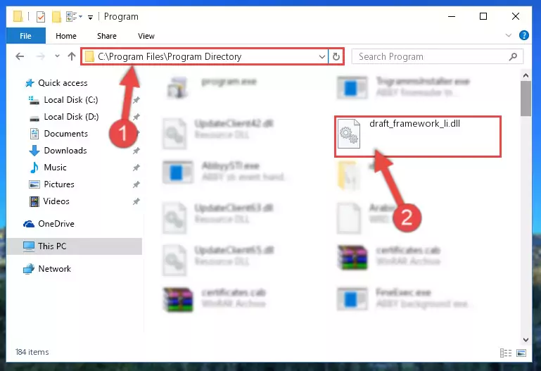 Uninstalling the Draft_framework_li.dll library's problematic registry from Regedit (for 64 Bit)