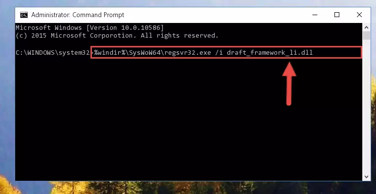 Uninstalling the Draft_framework_li.dll library from the system registry