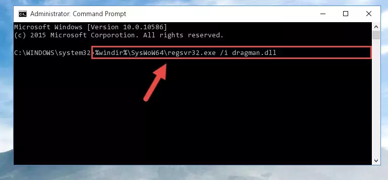 Deleting the damaged registry of the Dragman.dll