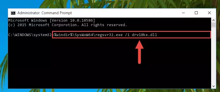 Uninstalling the broken registry of the Drv10kx.dll library from the Windows Registry Editor (for 64 Bit)