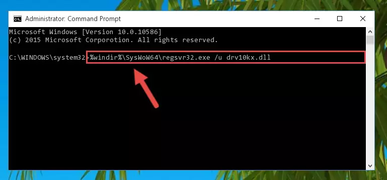 Reregistering the Drv10kx.dll library in the system (for 64 Bit)