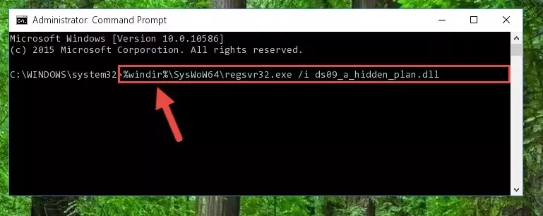 Uninstalling the damaged Ds09_a_hidden_plan.dll file's registry from the system (for 64 Bit)