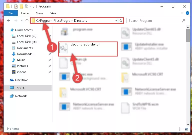 Uninstalling the broken registry of the Dsoundrecorder.dll library from the Windows Registry Editor (for 64 Bit)
