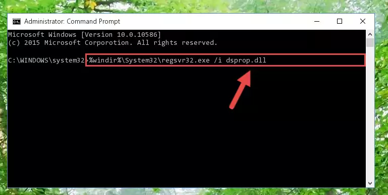 Deleting the Dsprop.dll file's problematic registry in the Windows Registry Editor