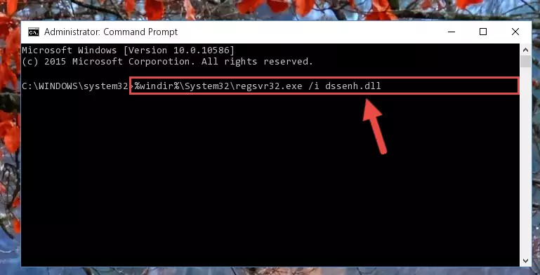 Deleting the Dssenh.dll library's problematic registry in the Windows Registry Editor