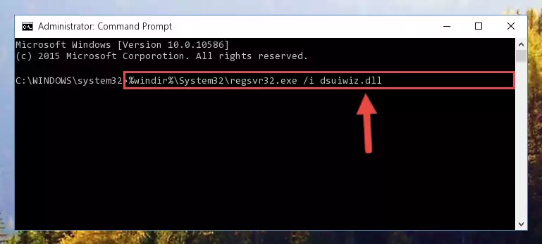 Uninstalling the Dsuiwiz.dll file from the system registry