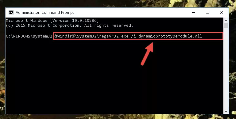Reregistering the Dynamicprototypemodule.dll file in the system (for 64 Bit)
