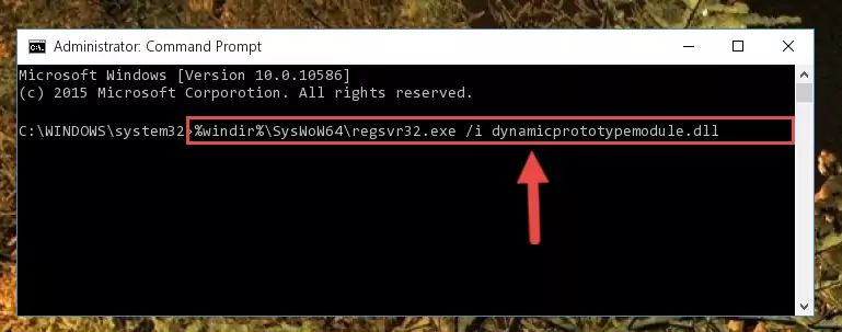 Deleting the Dynamicprototypemodule.dll file's problematic registry in the Windows Registry Editor