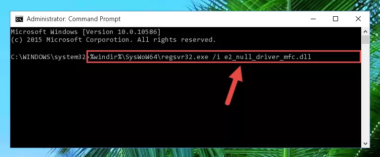 Uninstalling the E2_null_driver_mfc.dll library's problematic registry from Regedit (for 64 Bit)