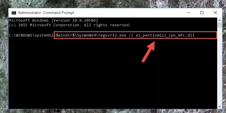 Uninstalling the E2_pentiumiii_cpu_mfc.dll library's problematic registry from Regedit (for 64 Bit)
