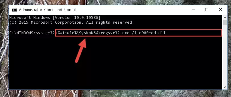 Uninstalling the E900mod.dll file's broken registry from the Registry Editor (for 64 Bit)