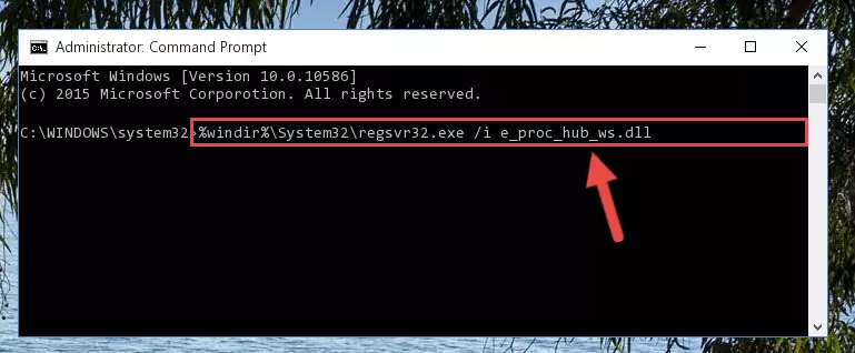 Cleaning the problematic registry of the E_proc_hub_ws.dll file from the Windows Registry Editor