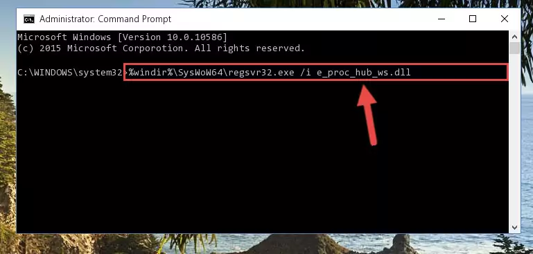Uninstalling the E_proc_hub_ws.dll file's broken registry from the Registry Editor (for 64 Bit)