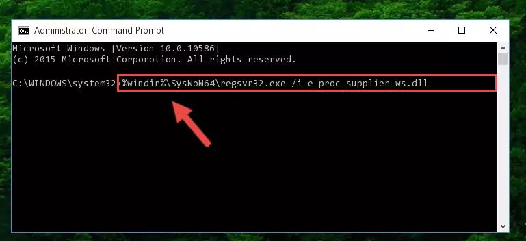 Uninstalling the E_proc_supplier_ws.dll library's broken registry from the Registry Editor (for 64 Bit)