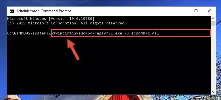 Creating a clean registry for the Ecscm07q.dll file (for 64 Bit)