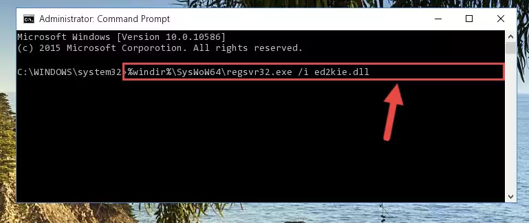 Cleaning the problematic registry of the Ed2kie.dll library from the Windows Registry Editor