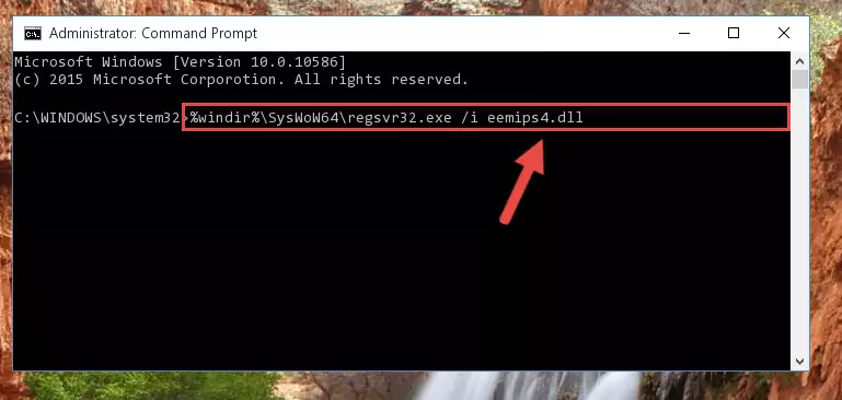 Cleaning the problematic registry of the Eemips4.dll library from the Windows Registry Editor