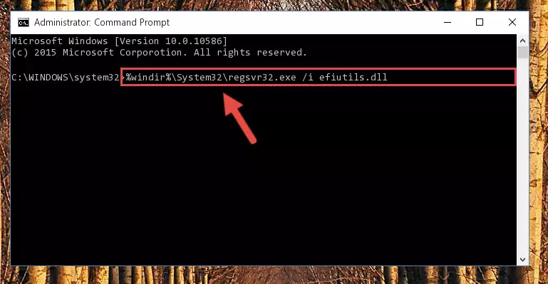 Deleting the damaged registry of the Efiutils.dll