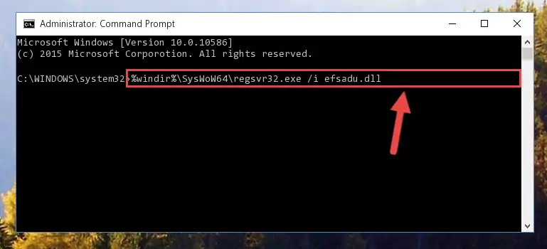 Uninstalling the broken registry of the Efsadu.dll file from the Windows Registry Editor (for 64 Bit)