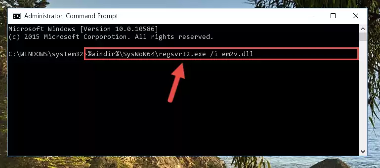 Uninstalling the broken registry of the Em2v.dll file from the Windows Registry Editor (for 64 Bit)