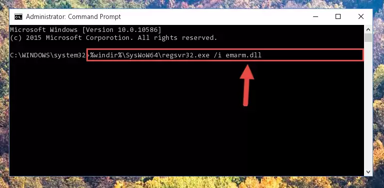 Uninstalling the broken registry of the Emarm.dll file from the Windows Registry Editor (for 64 Bit)