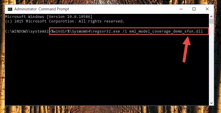 Deleting the damaged registry of the Eml_model_coverage_demo_sfun.dll