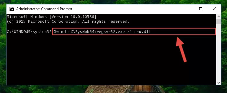 Deleting the Emu.dll library's problematic registry in the Windows Registry Editor